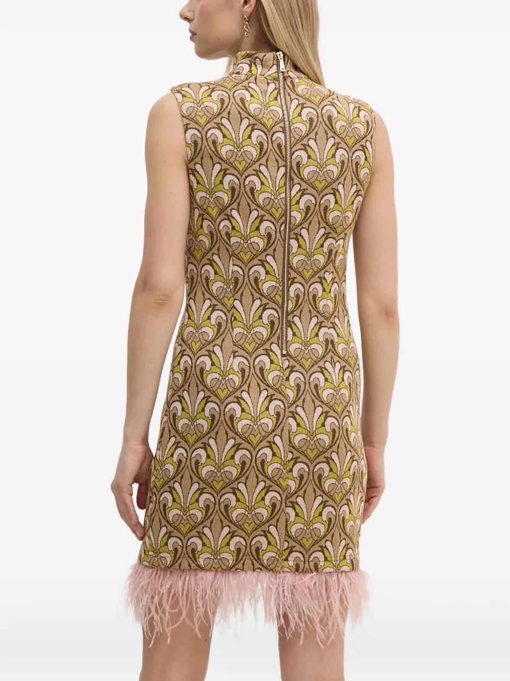  Gaudi Pattern Mini Dress - Neutrals 