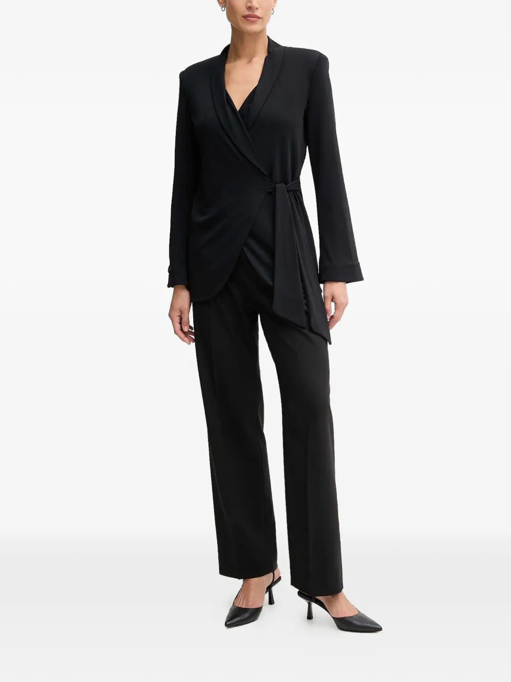  Gaudi Tie-fastening Blazer - Black 