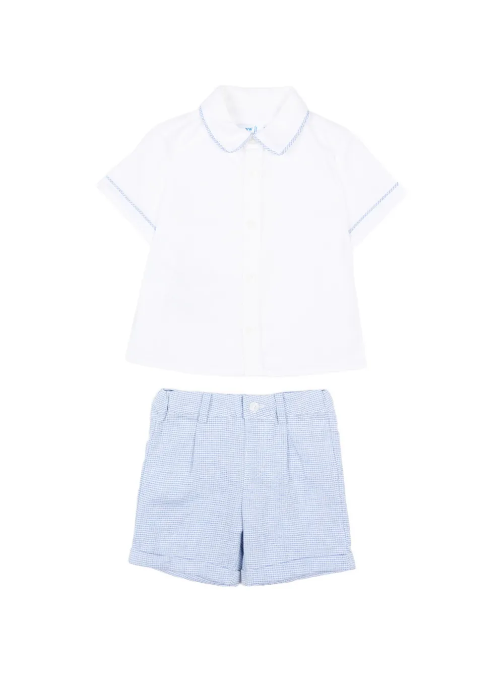 Mayoral piped shorts set (set of two) - Blu