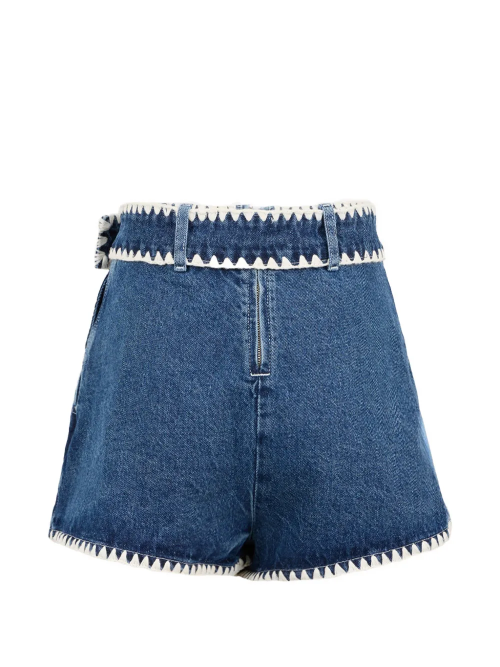  Farm Rio Pocket Crochet Shorts - Blue 