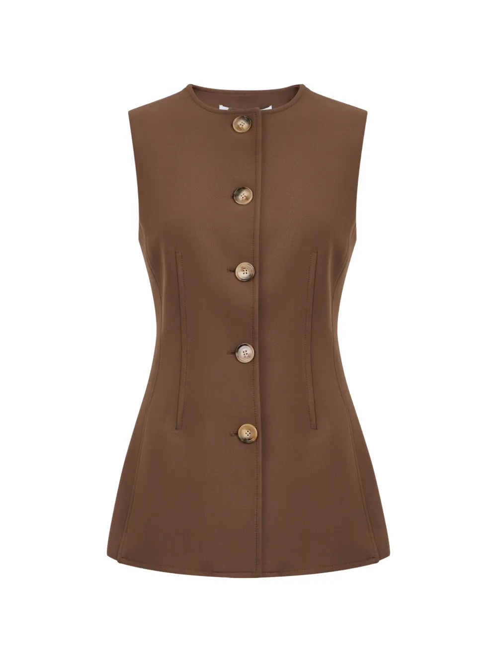 Veronica Beard Jessup buttoned waistcoat - Braun