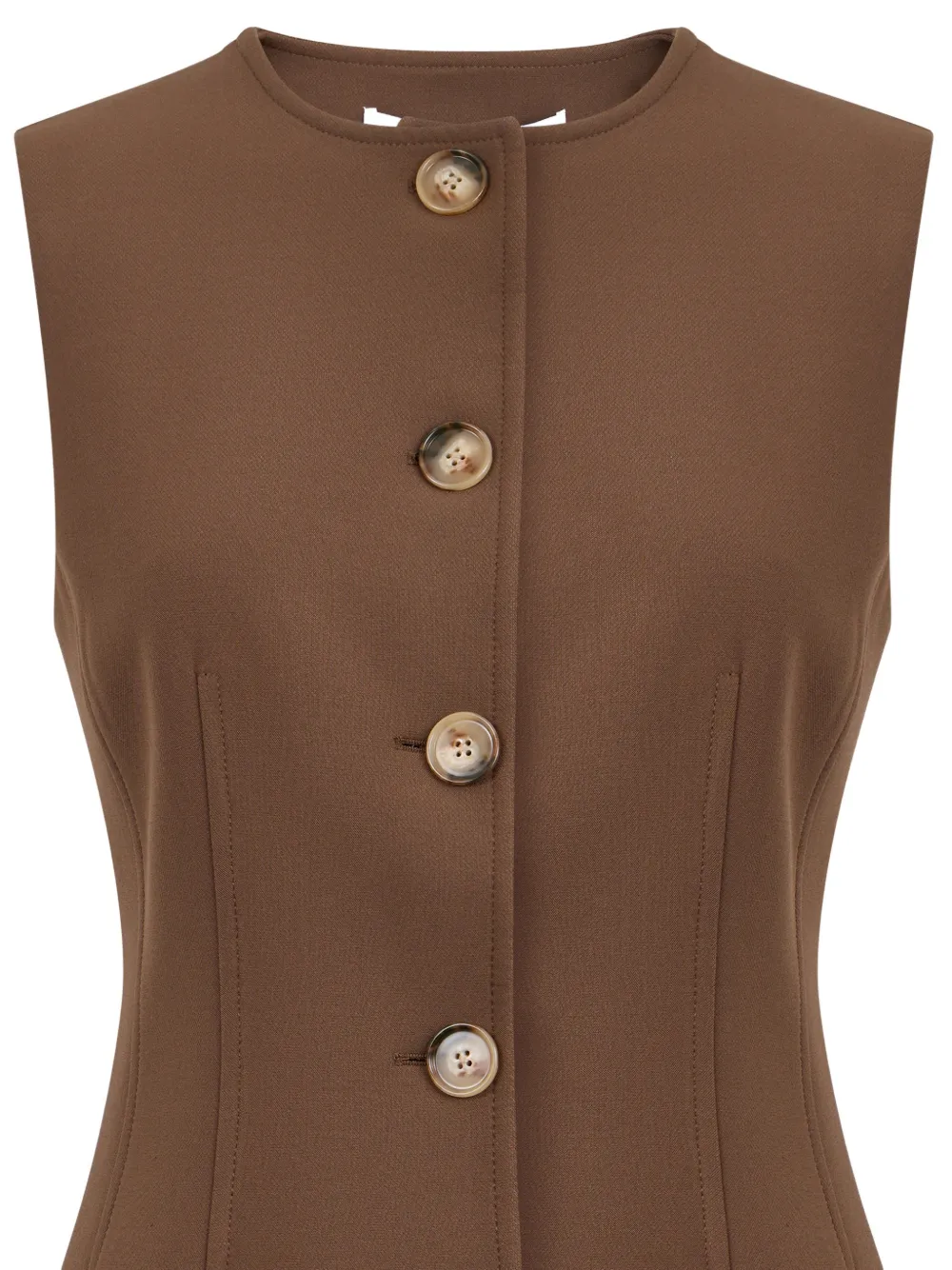 Veronica Beard Jessup gilet met knopen Bruin