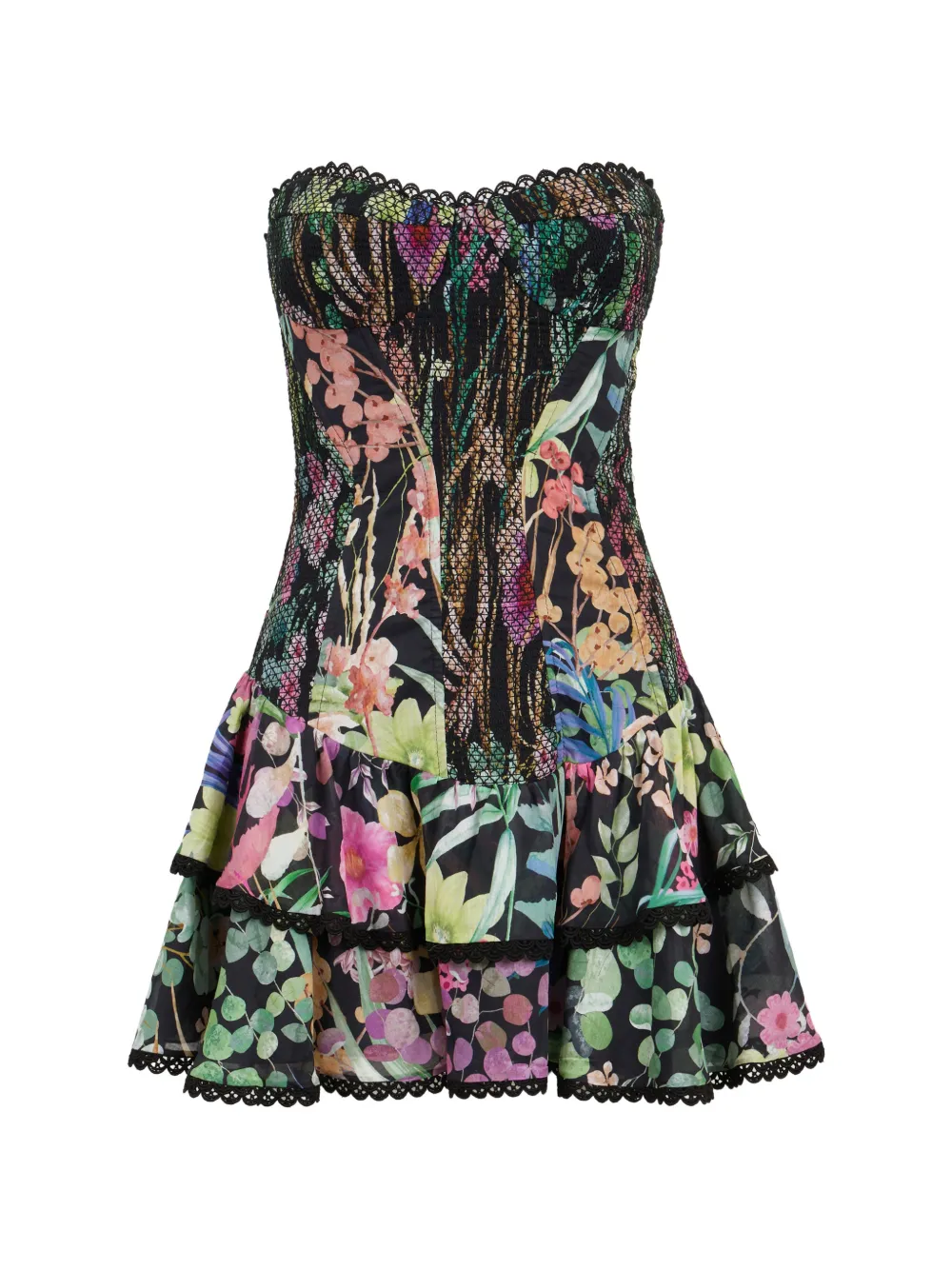 Charo Ruiz Ibiza Sora floral-print mini dress - Nero