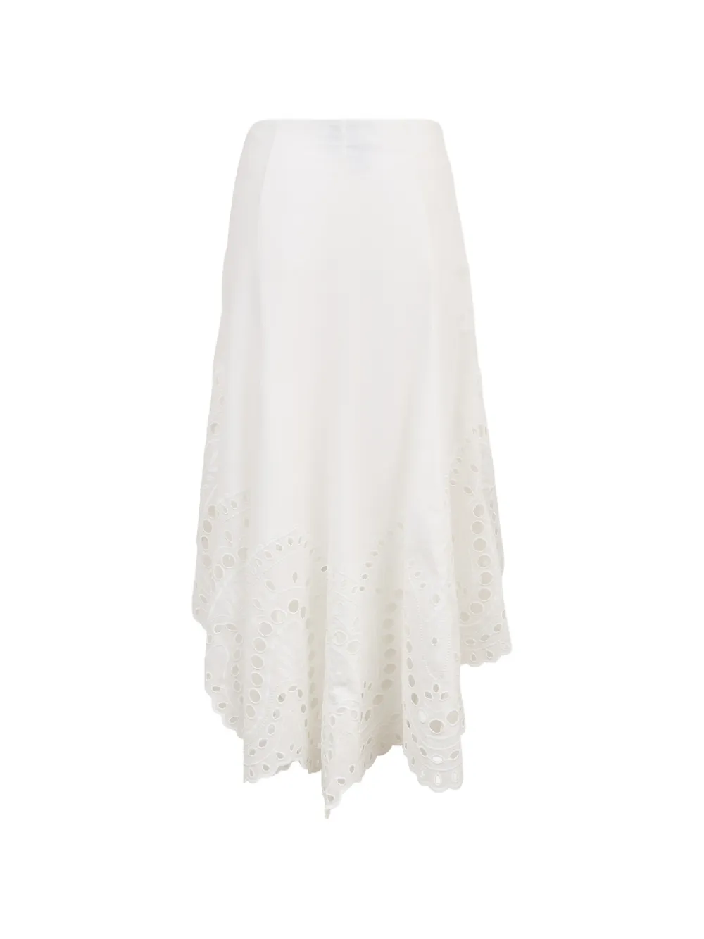  Charo Ruiz Ibiza Finn Eyelet Asymmetric Skirt - White 