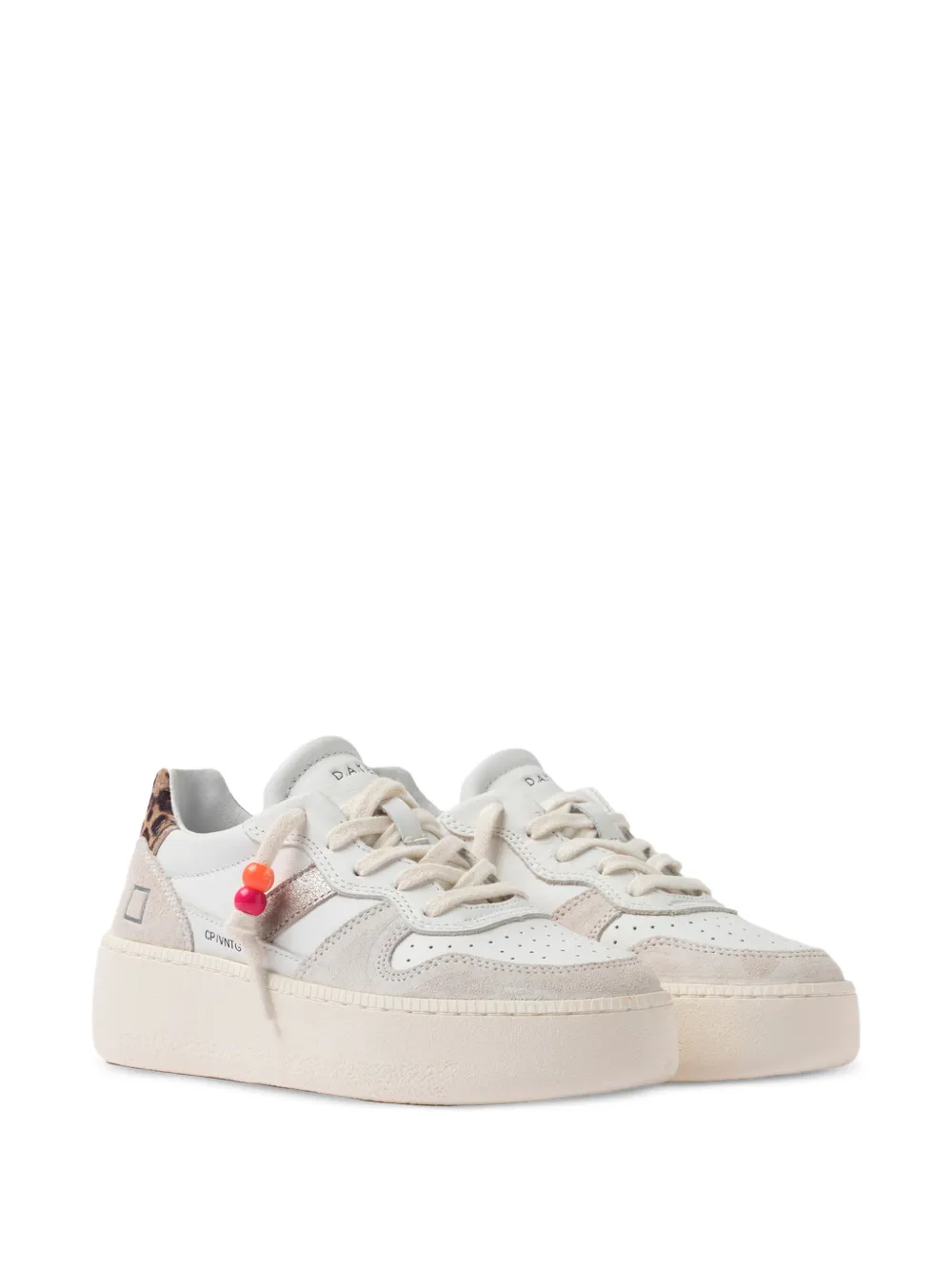 D.A.T.E. Court sneakers met plateauzool Wit