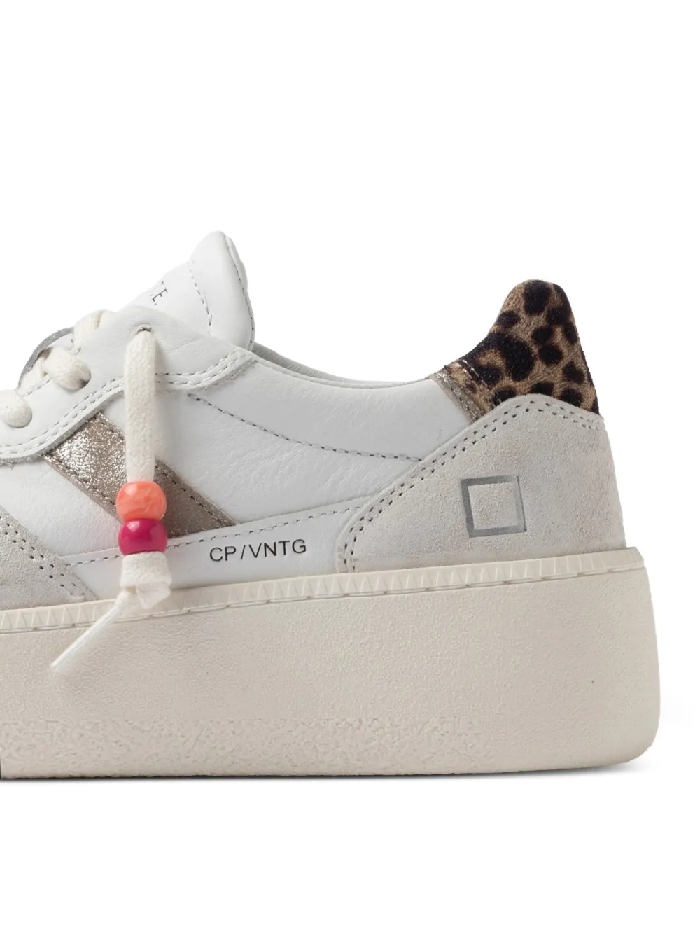 D.A.T.E. Court sneakers met plateauzool Wit