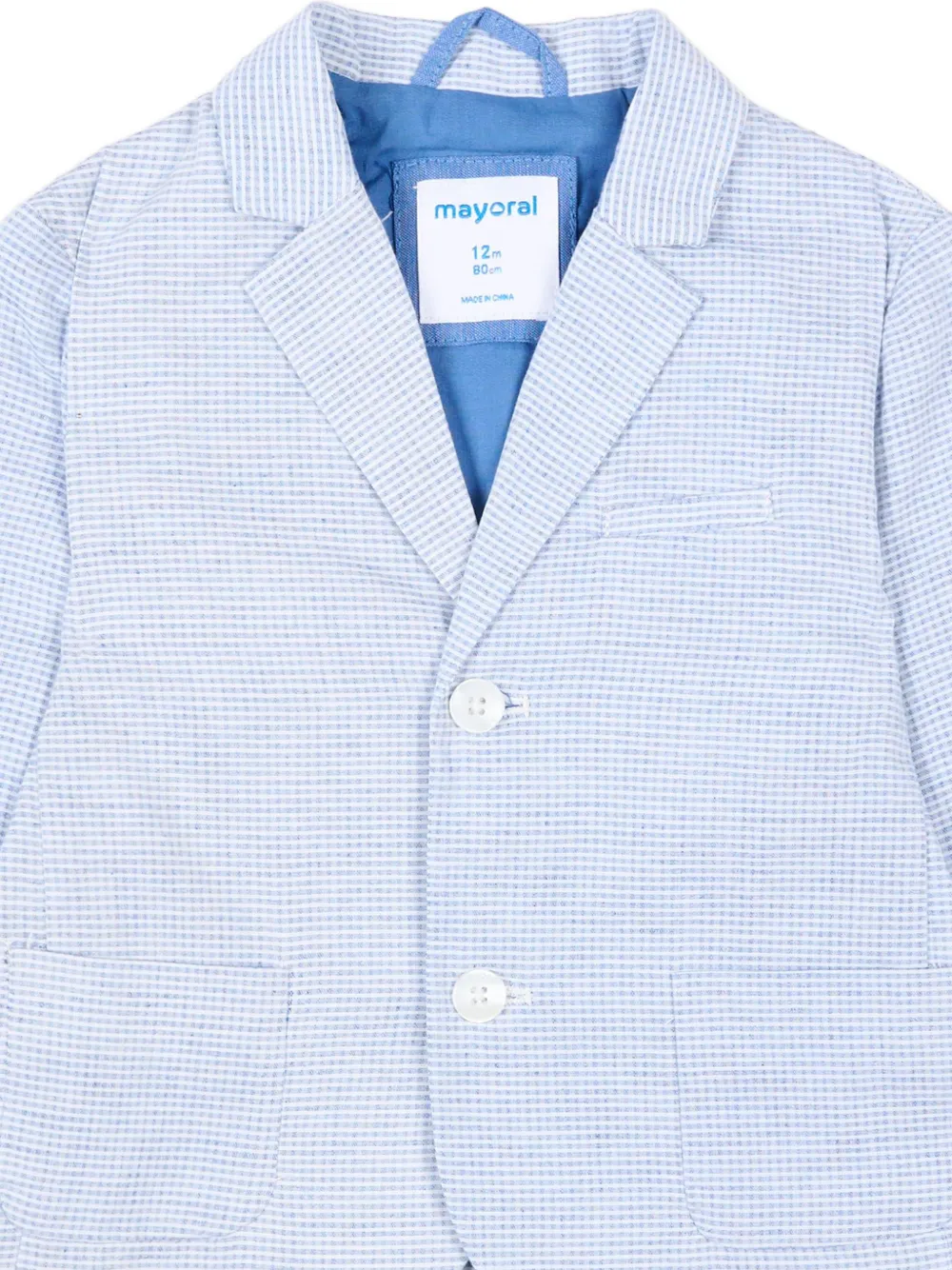  Mayoral Micro-check Blazer - Blue 