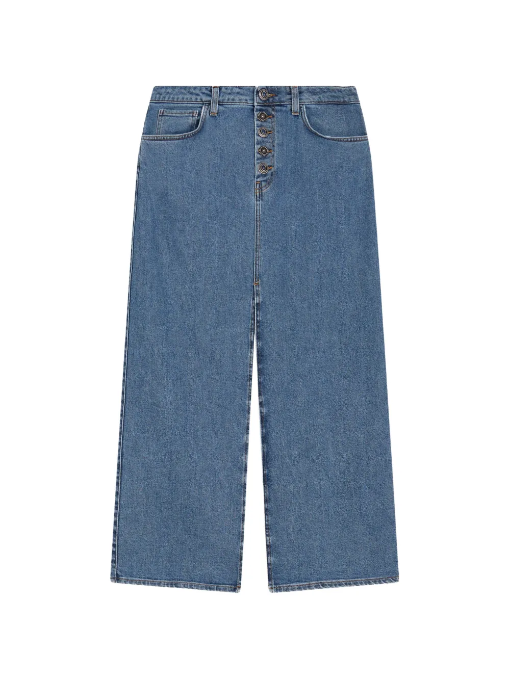 DONDUP Gonna denim con bottoni - Blu