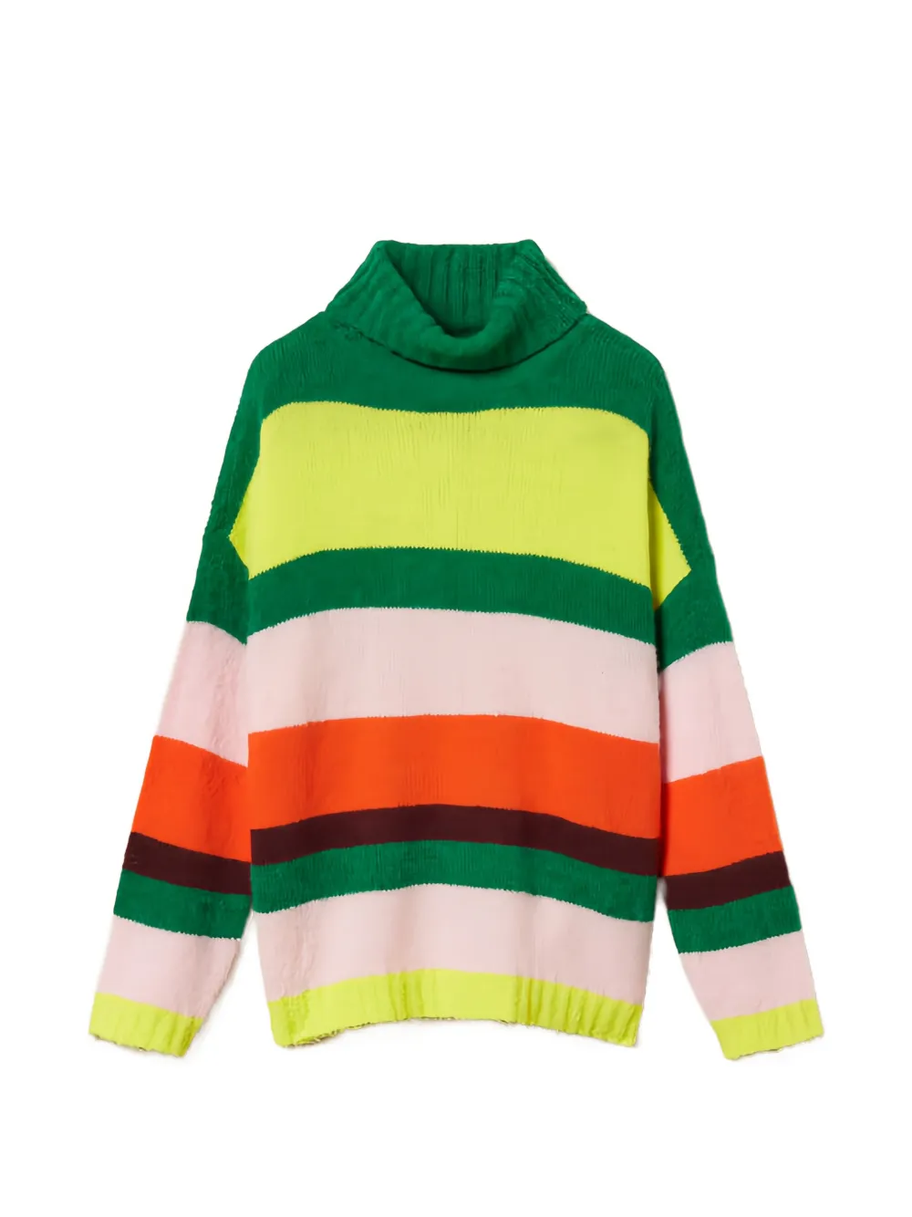 TWINSET striped roll-neck sweater - Verde