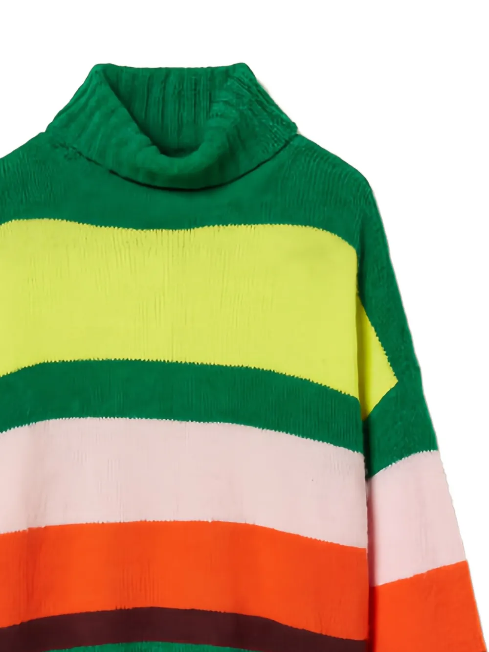  Twinset Striped Roll-neck Sweater - Green 