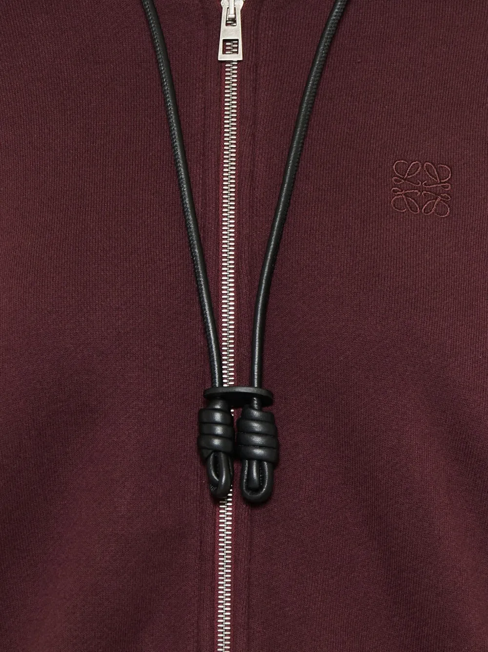  Loewe Zip Hooded Sweater - Red 