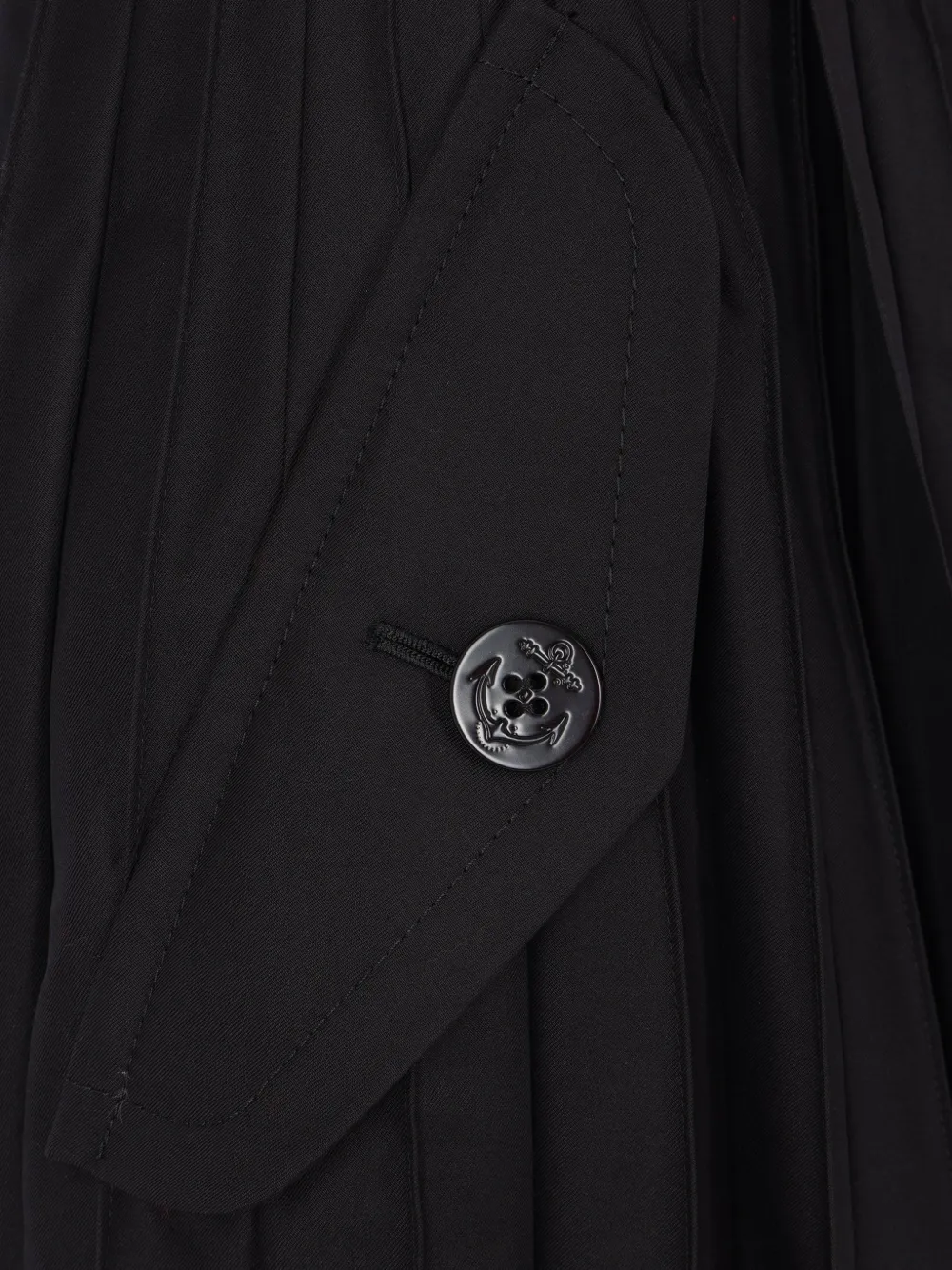  Sacai Pleated Belted Skirt - Black 