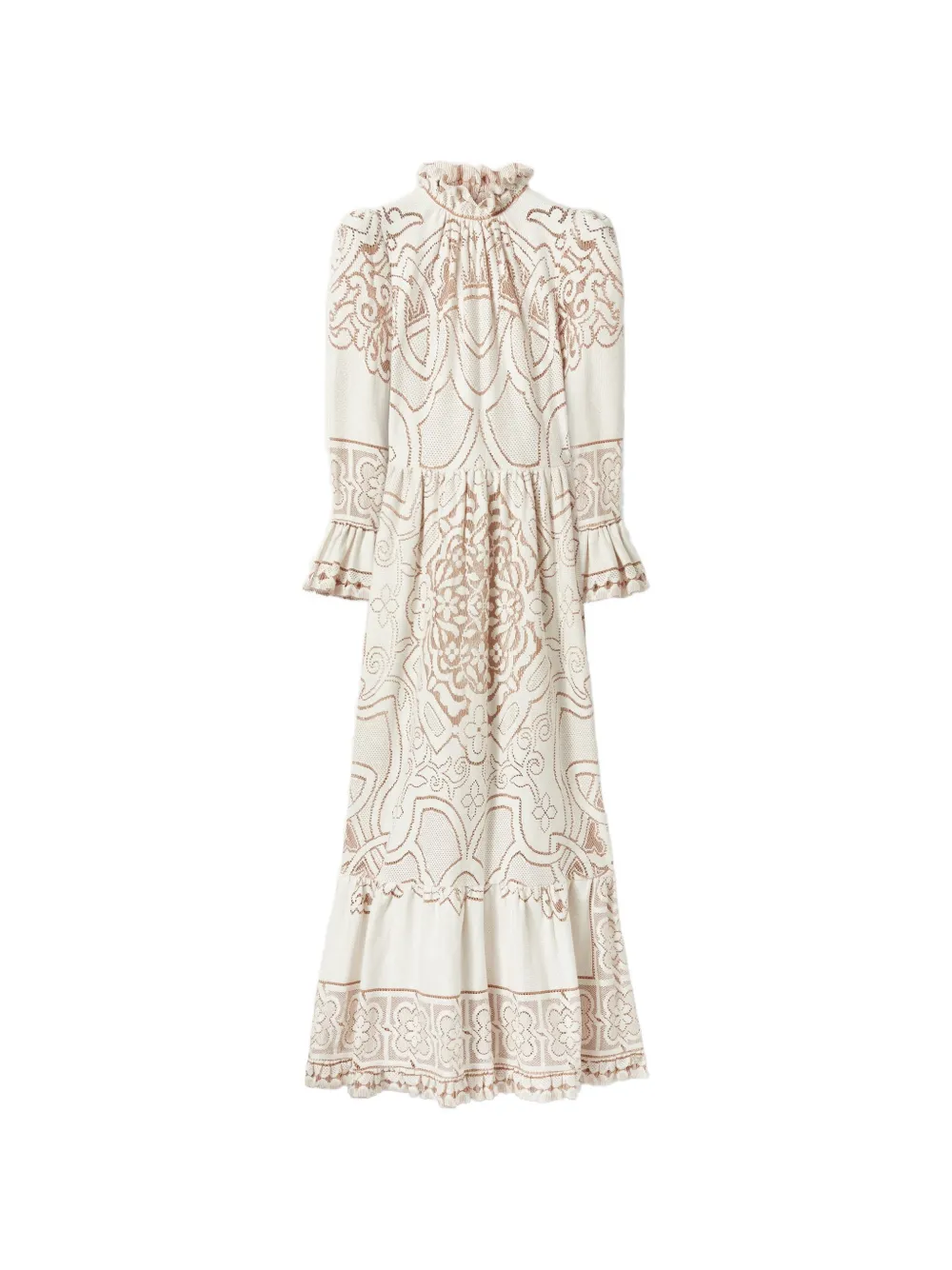 La DoubleJ ruffled visconti maxi dress - Bianco