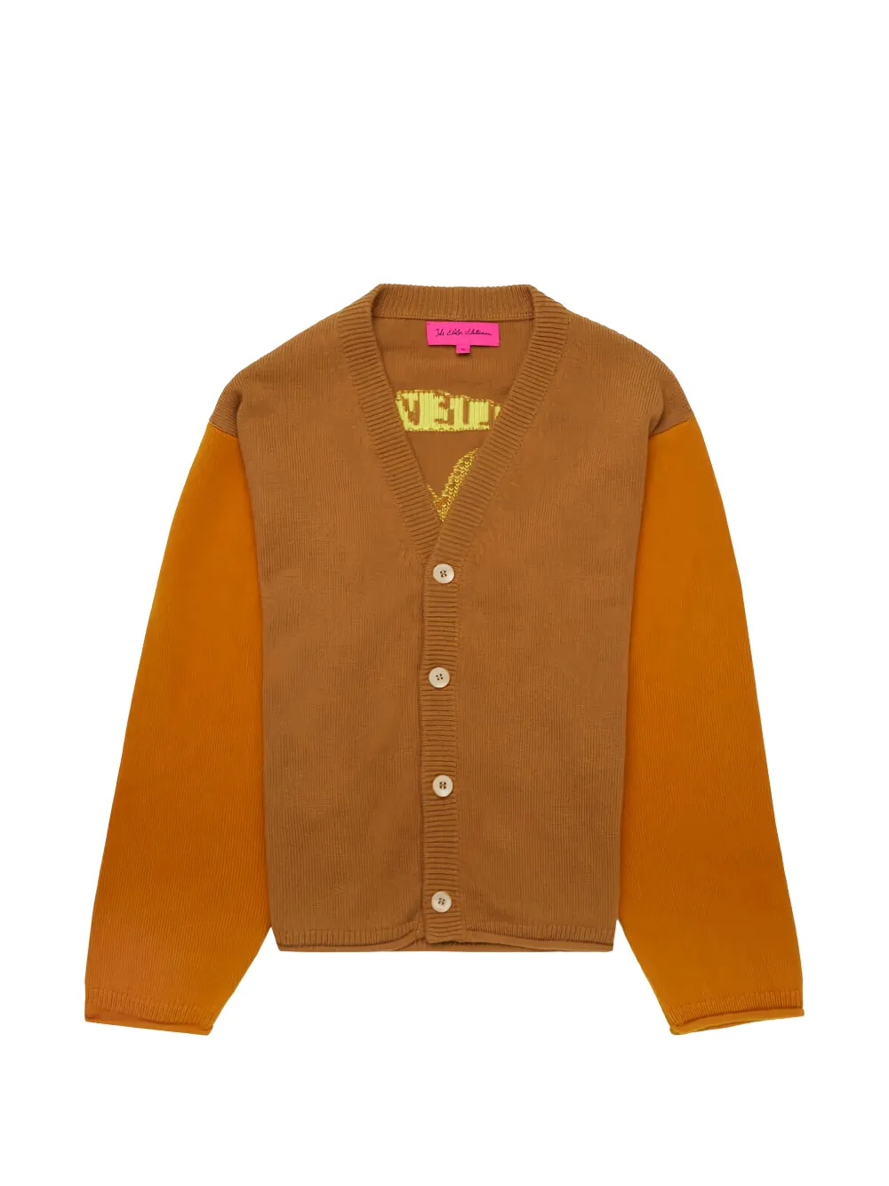 The Elder Statesman Love And Aliens jacquard cashmere cardigan - Marrone