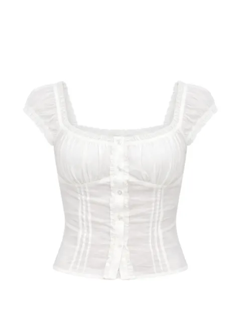 Reformation Alabama lace-trim top