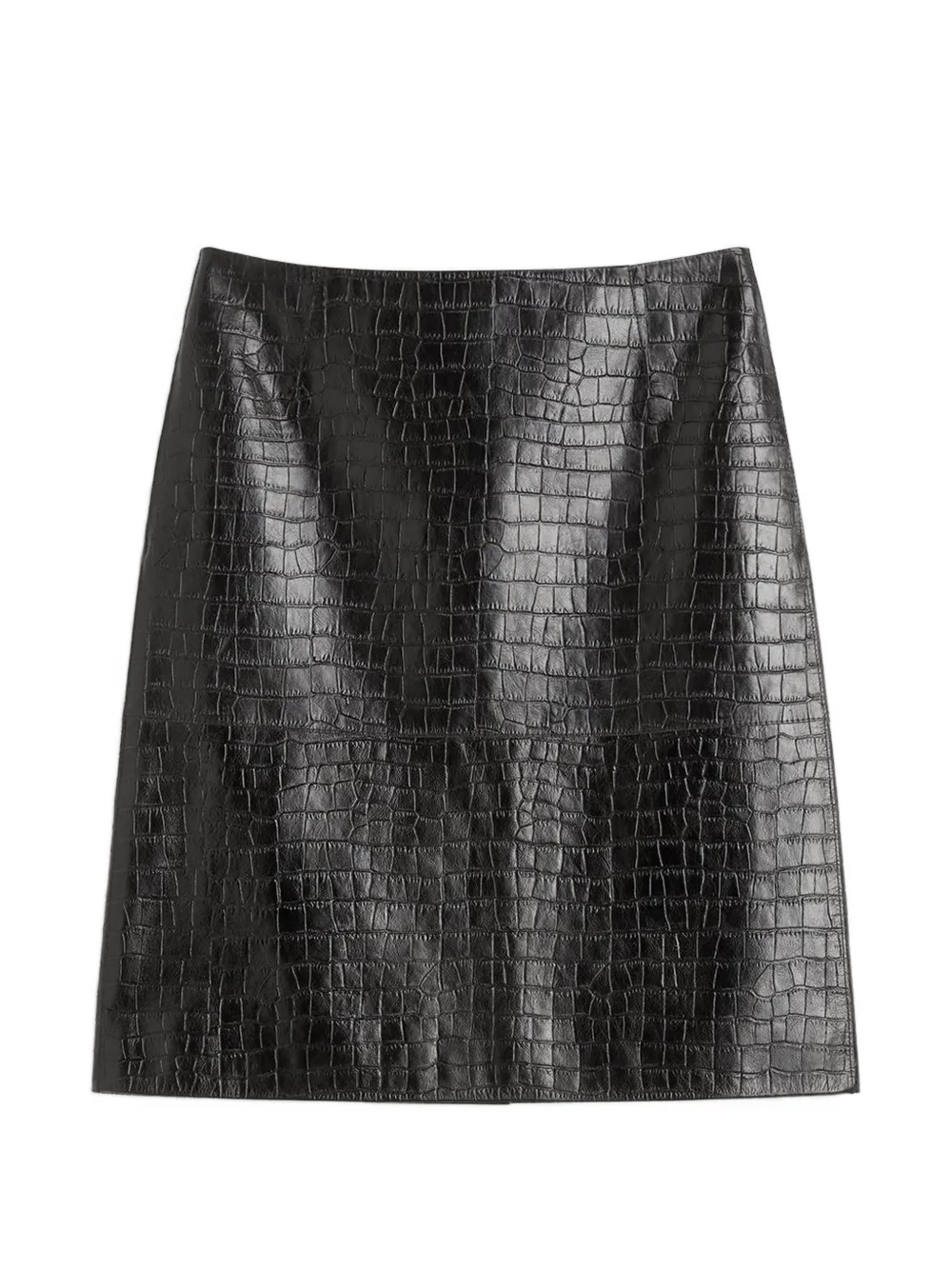 TOTEME panelled embossed midi skirt - Marrone
