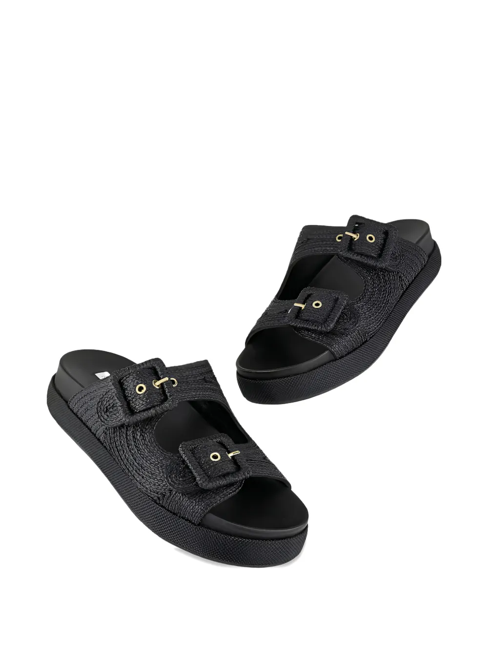 Aquazzura Geweven slippers Zwart