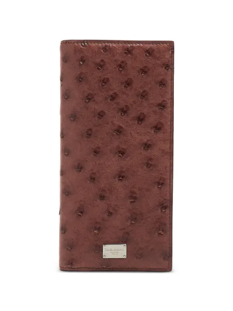 Dolce & Gabbana ostrich-leather continental wallet