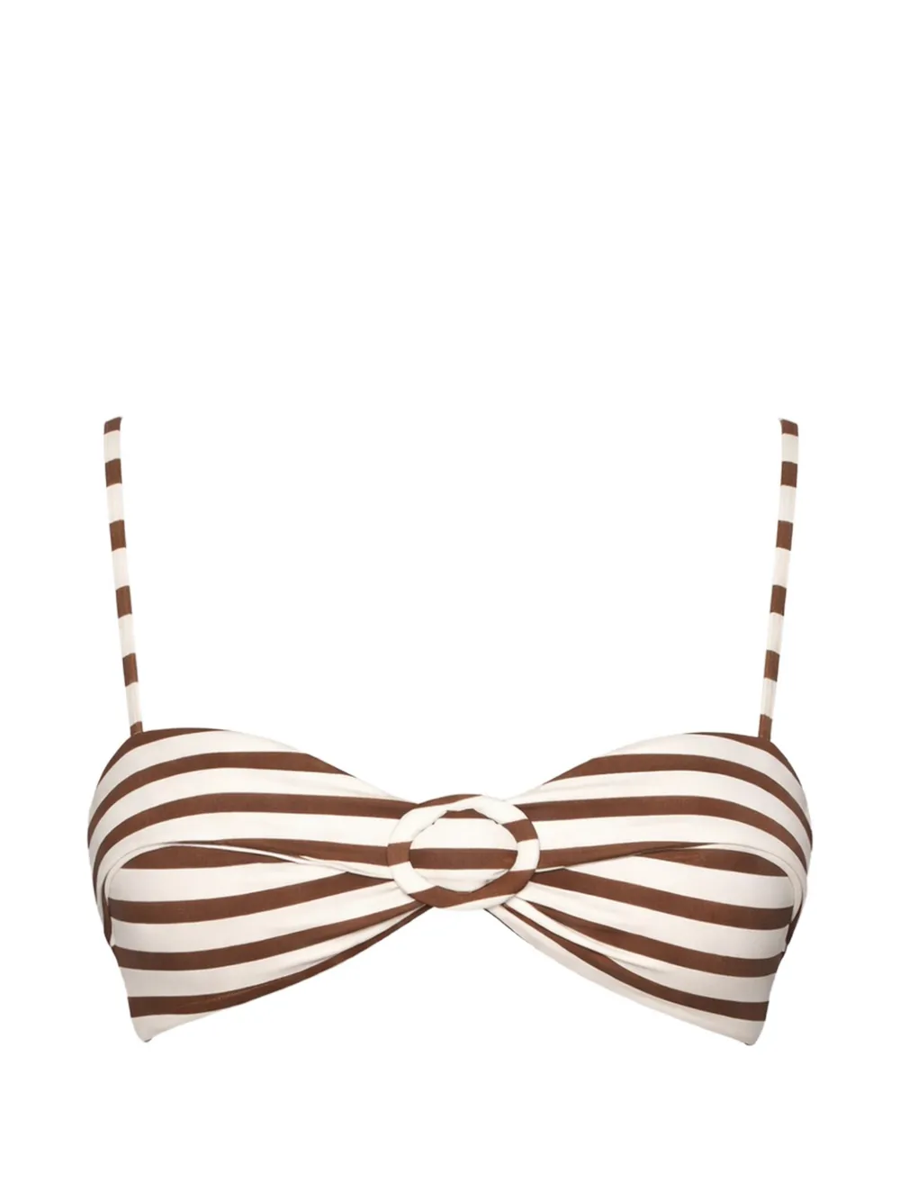 Cult Gaia Alouette striped ring bikini top - Toni neutri