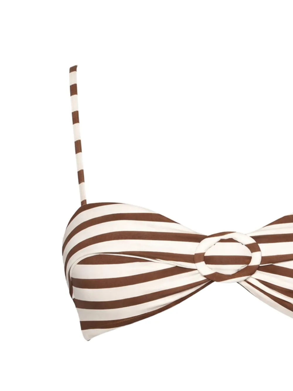 Cult Gaia Alouette gestreepte bikinitop Beige