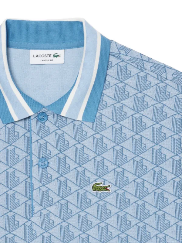 Lacoste モノグラム ポロシャツ | ブルー | FARFETCH JP