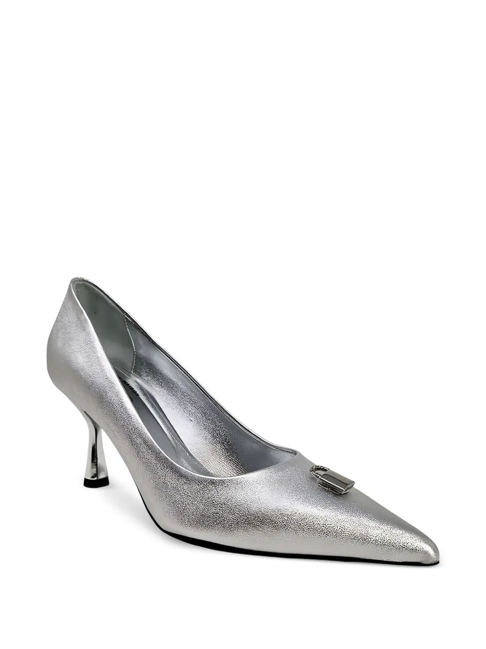  Madison.maison Annuc Lock-detail Pointed Pumps - Silver 