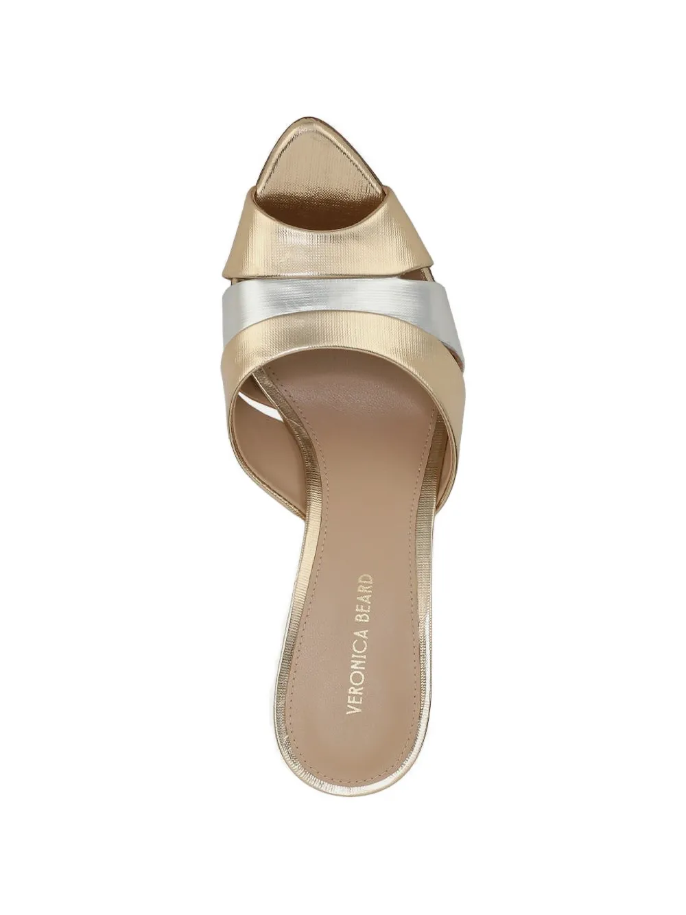  Veronica Beard 75mm Cassiel Mules - Gold 