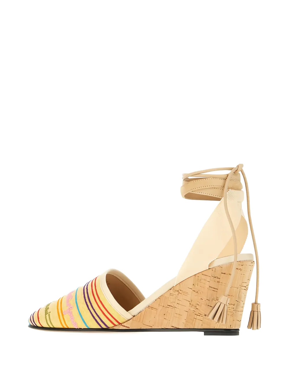 Valentino Garavani multicolour striped espadrilles Beige