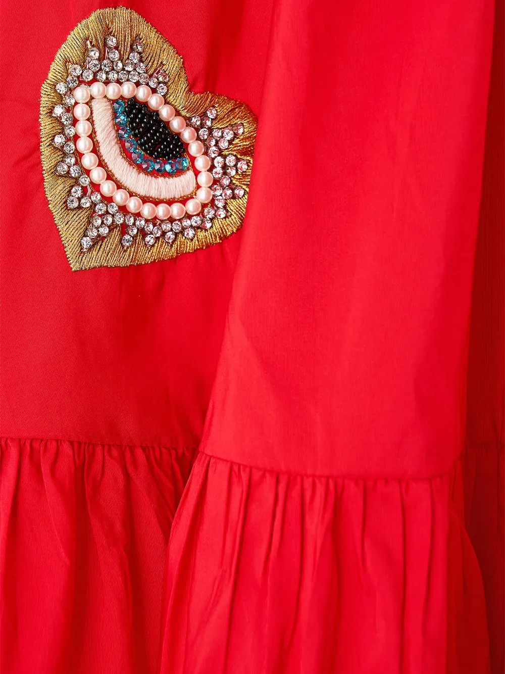 Camilla Mini-jurk met halternek Rood