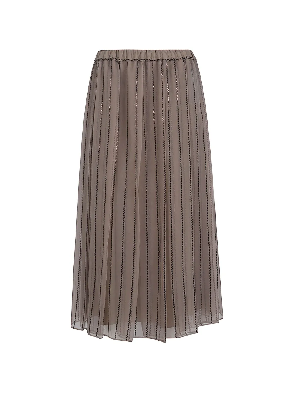 Brunello Cucinelli striped midi skirt - Toni neutri