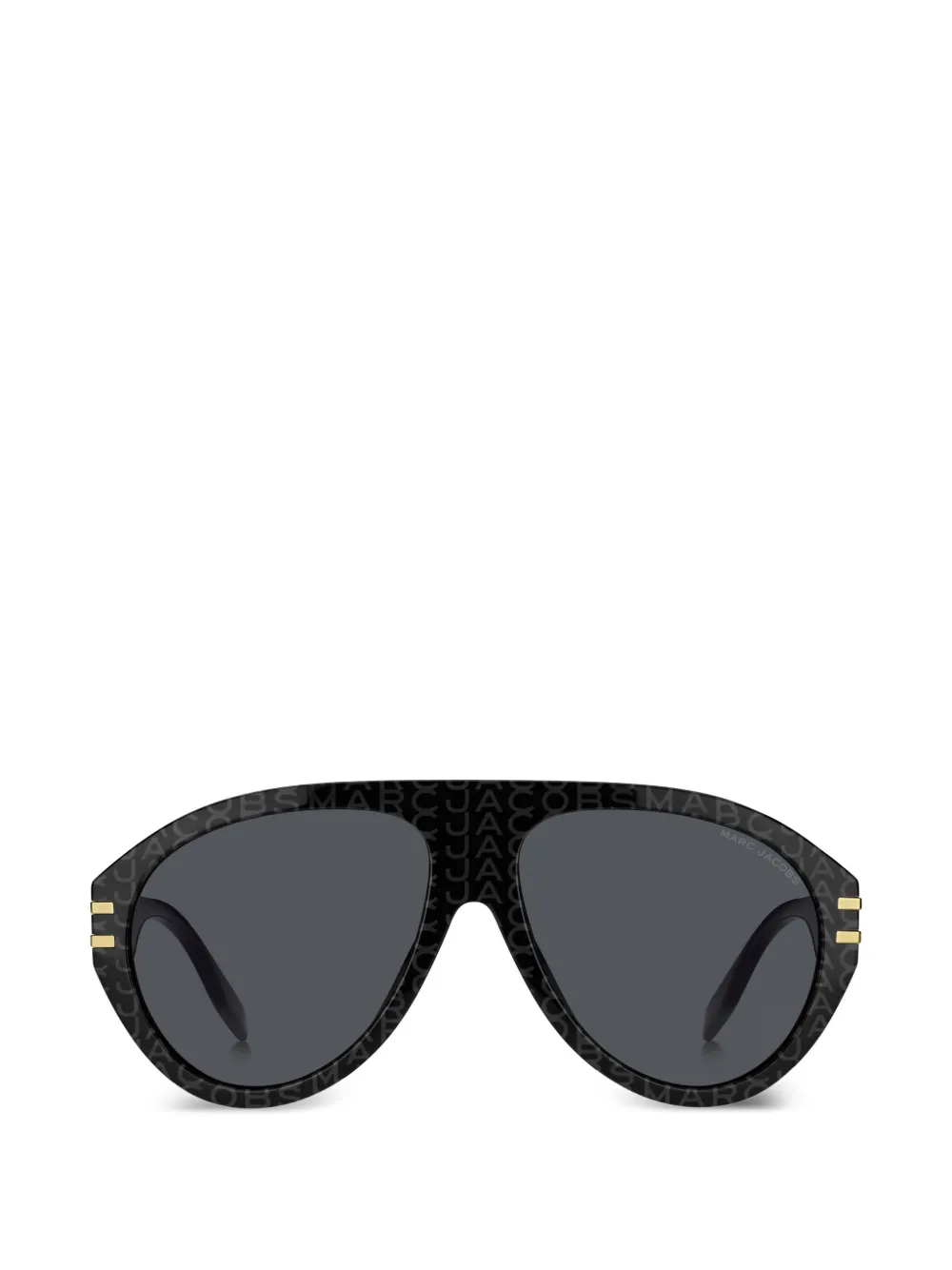 Marc Jacobs Eyewear logo-patterned pilot-frame sunglasses - Nero