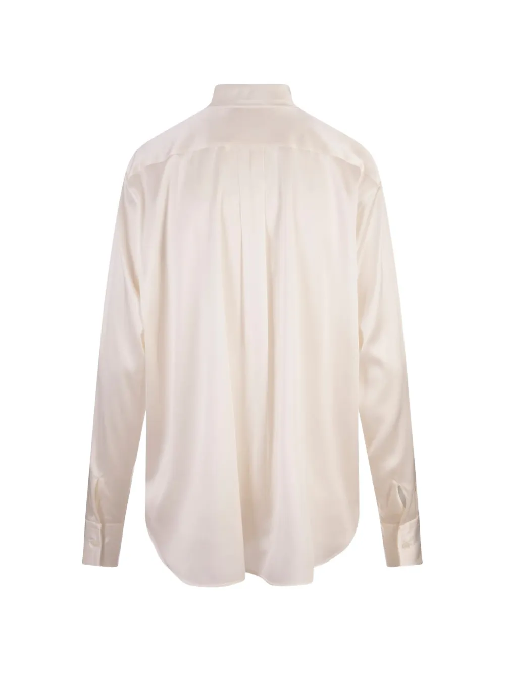 Ermanno Scervino Satijnen blouse met strik Beige