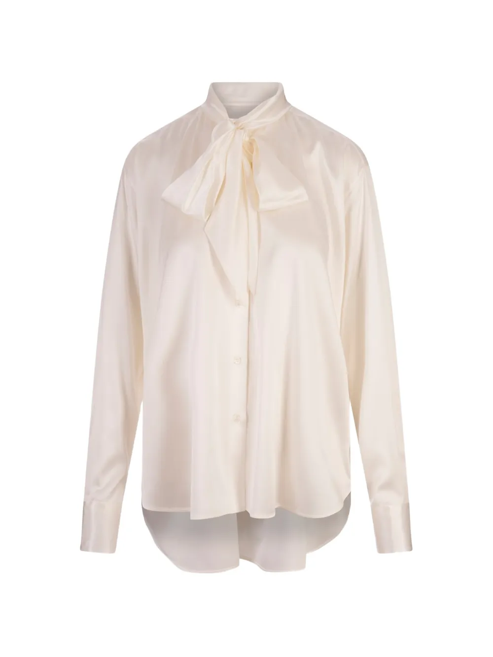 Ermanno Scervino neck bow satin shirt - Toni neutri
