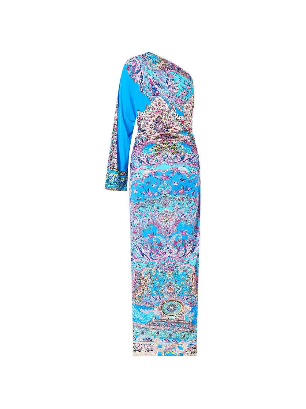Camilla one shoulder patterned dress - Blu