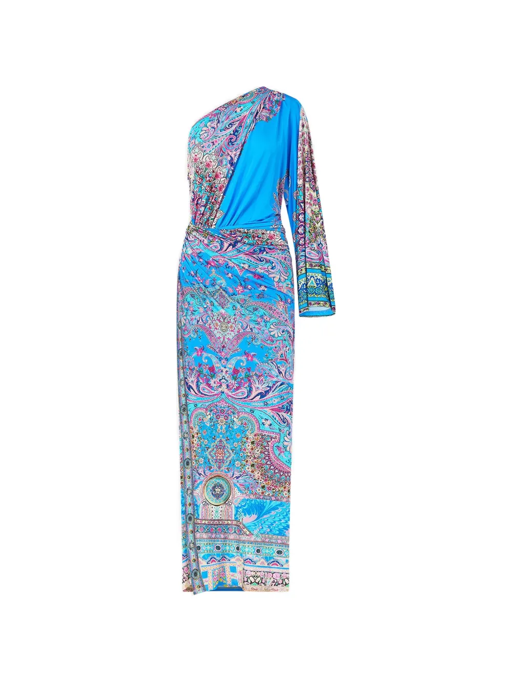 Camilla Asymmetrische jurk met patroon Blauw