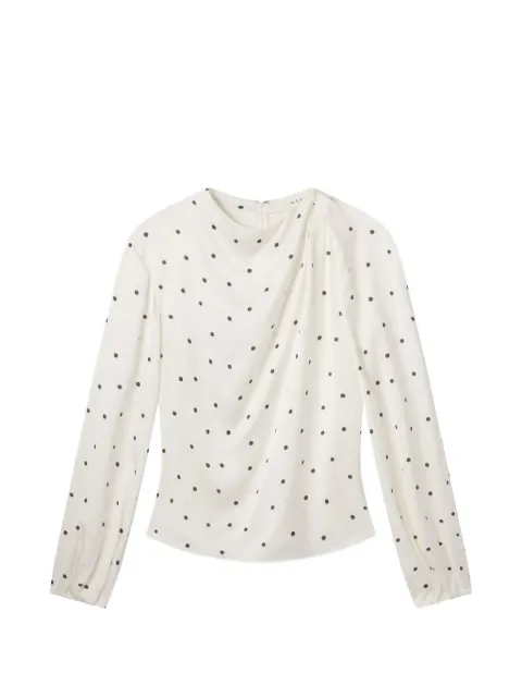A.L.C. Blaire polka dot draped top
