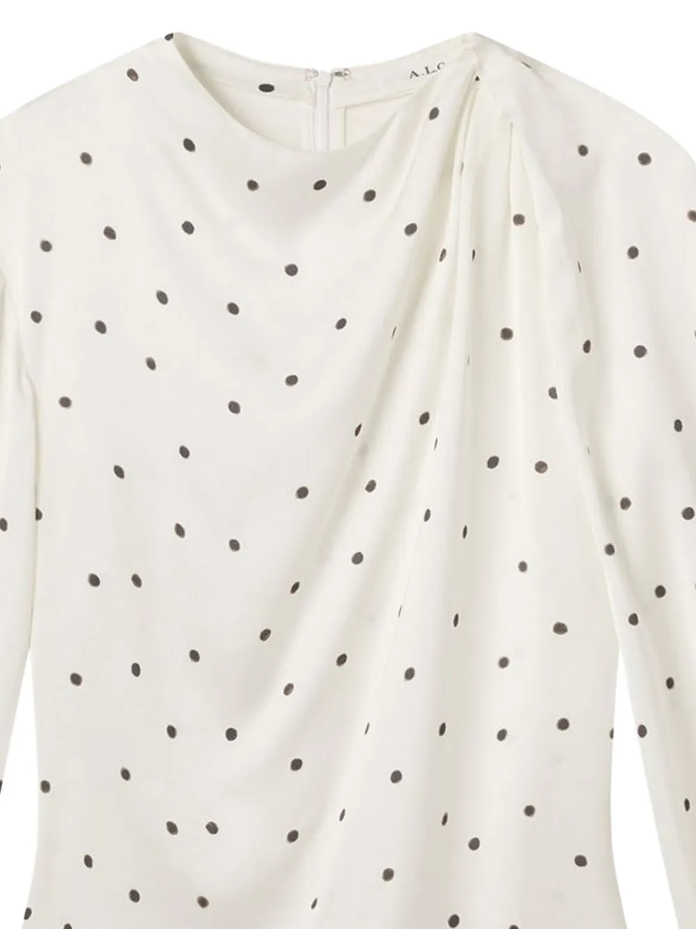  A.l.c. Blaire Polka Dot Draped Top - White 