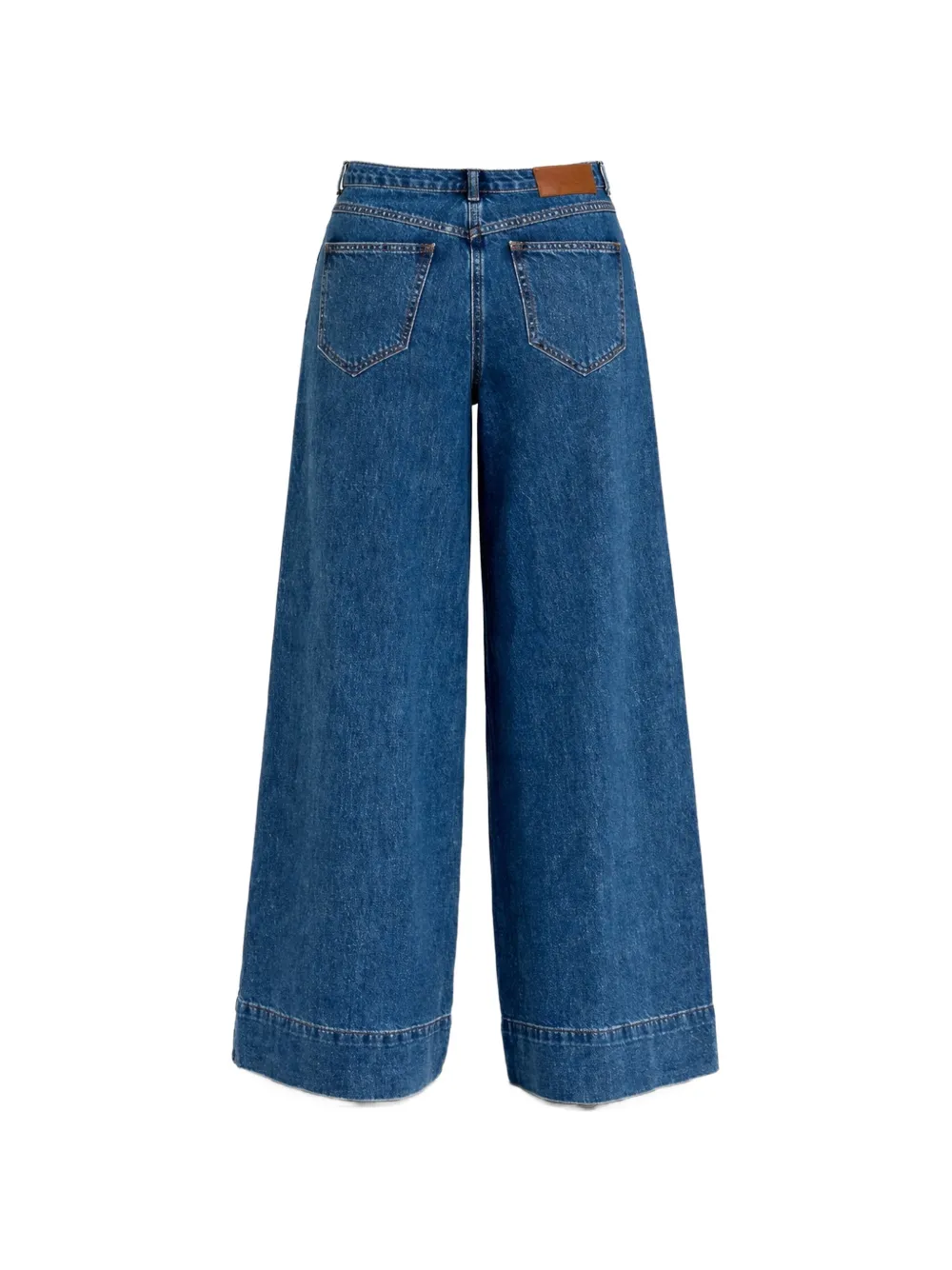  Twinset Pantalones Anchos Con Encaje - Azul 