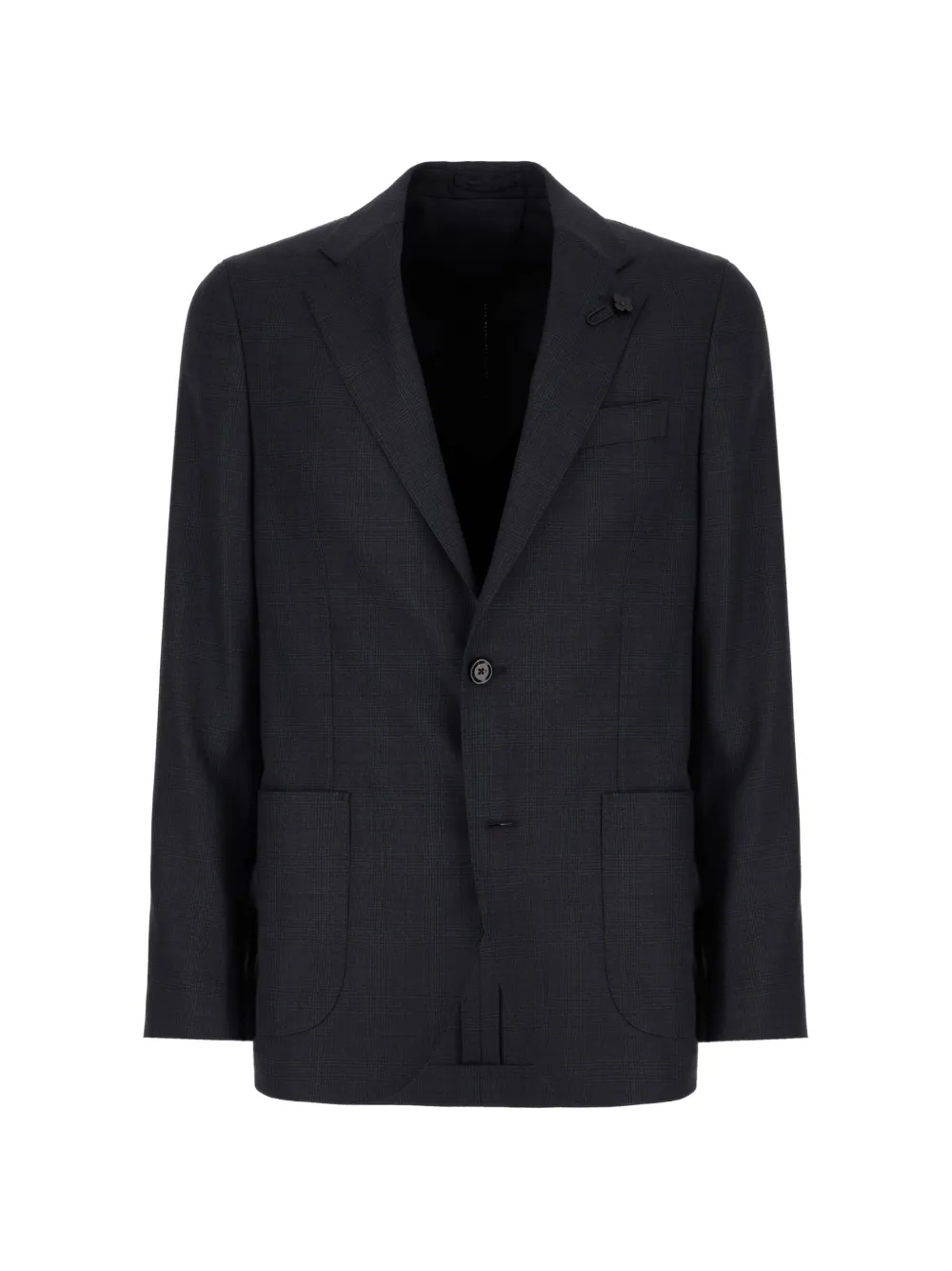 Lardini flower-brooch suit - Blu