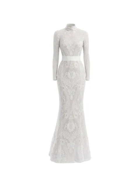 Lethicia Bronstein high-neck long-sleeve dress