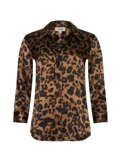 L'Agence Dani leopard-print blouse