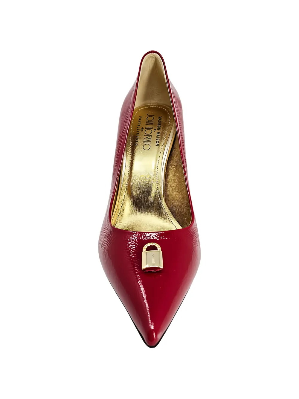 Madison.Maison x Joan Hornig pumps verfraaid met slot en puntige neus Rood
