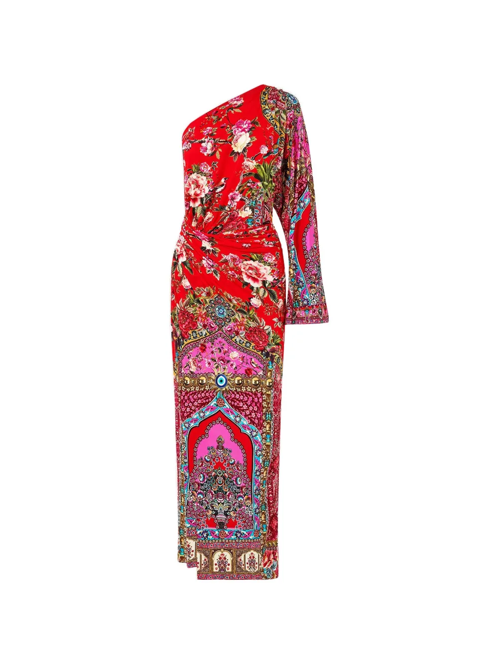  Camilla Heirloom Empire One Shoulder Dress - Red 