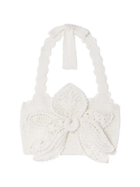 Oscar de la Renta bow crochet top