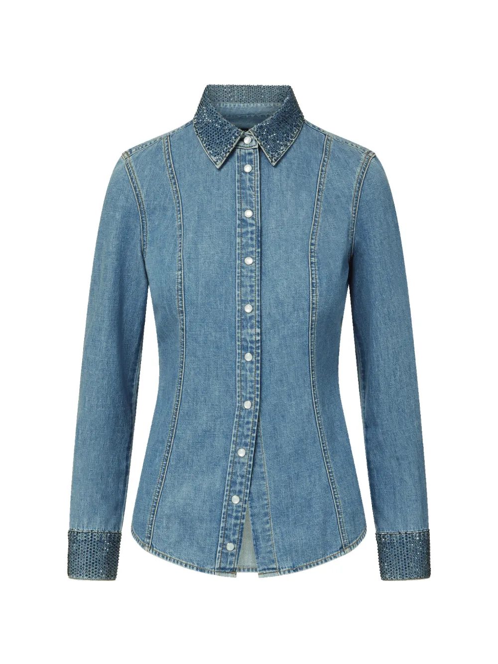 Veronica Beard Eddie rhinestones shirt - Blu