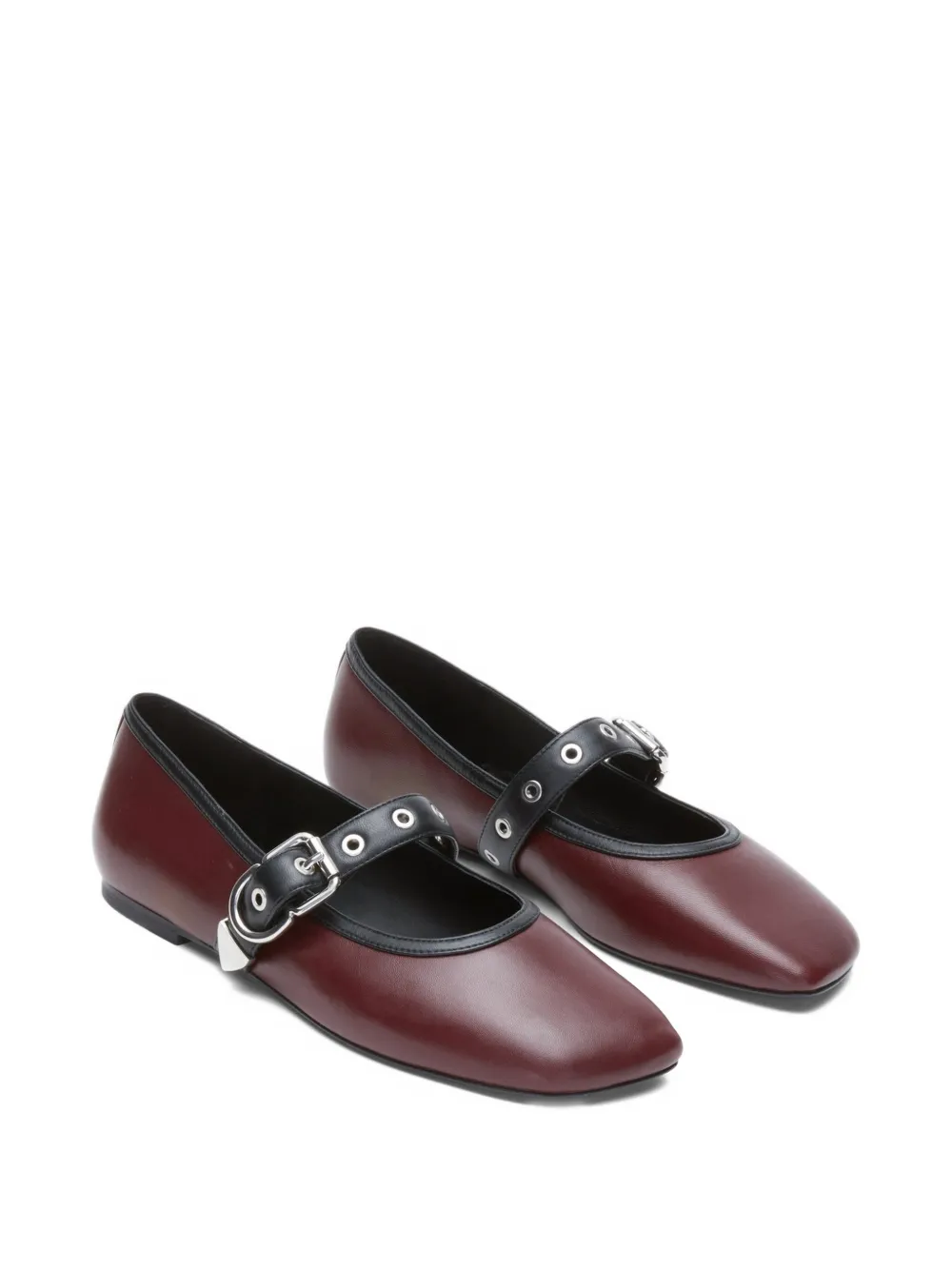 3.1 Phillip Lim Mary Jane ballerina's met gesp Rood