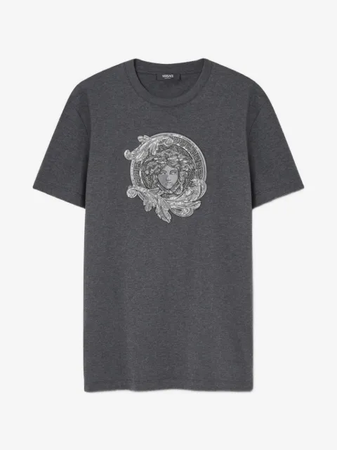Versace playera con medallón gráfico