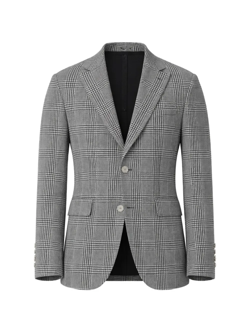 Brunello Cucinelli checked single-breasted jacket - Grigio