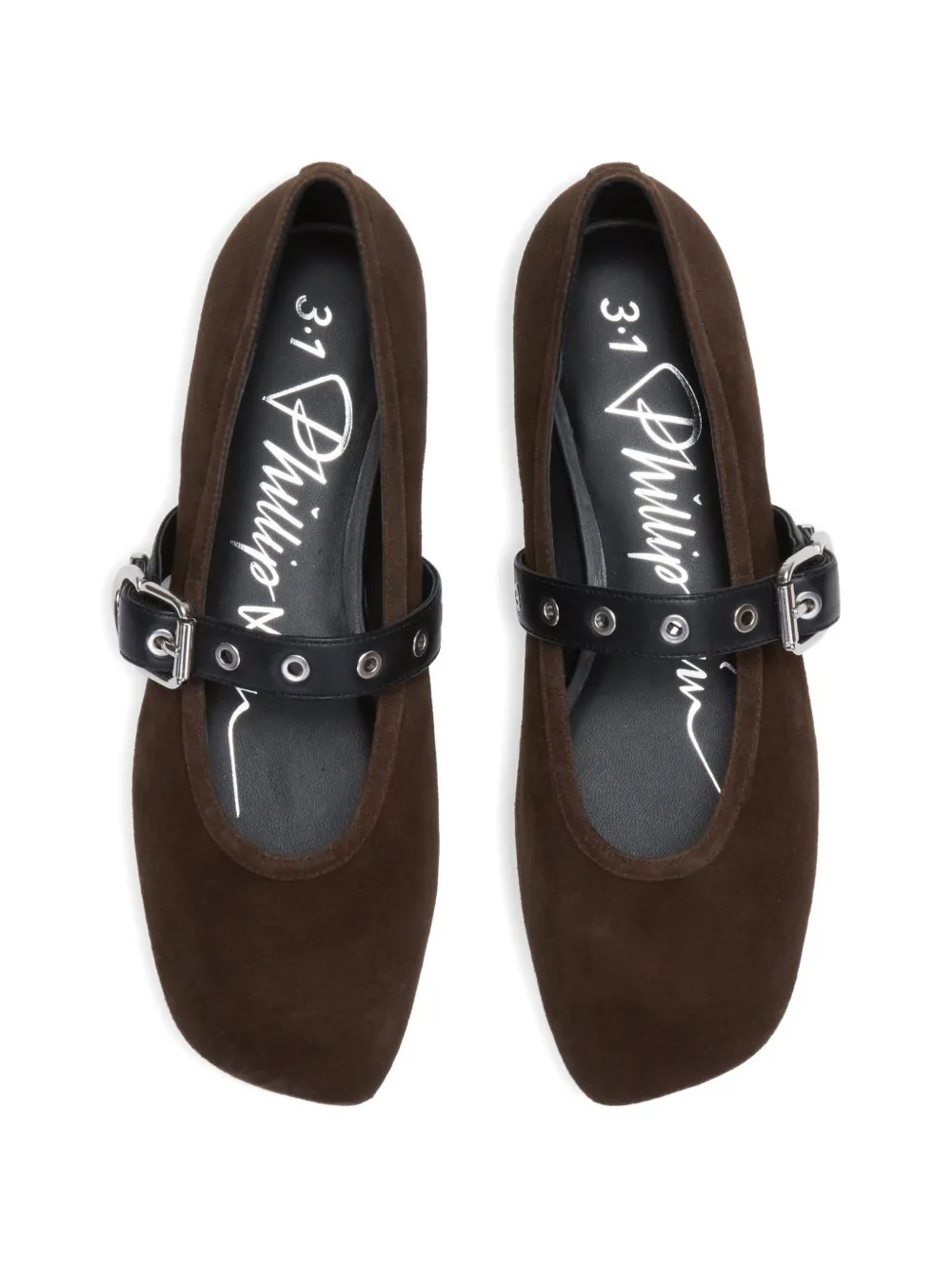 3.1 Phillip Lim Ballerina's met gespbandje Bruin