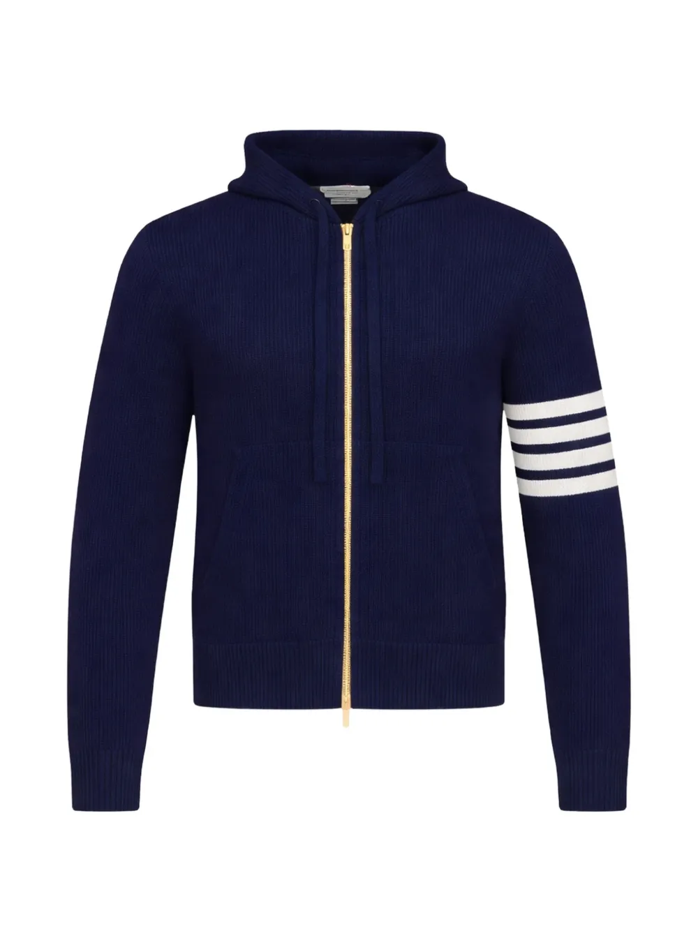 Thom Browne Long-sleeve Zip-up Hoodie In Blue